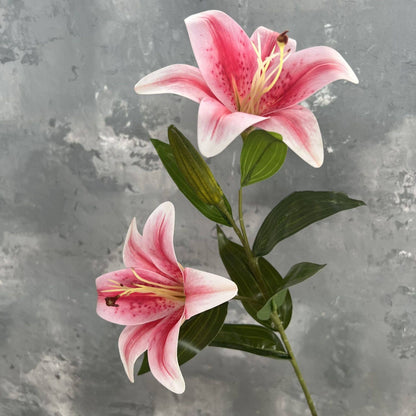 23''T Faux Nature Touch Lily Flower Stem, Autumn Lilies : Yellow