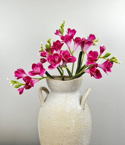 20" Lifelike Soft Real Touch Artificial Freesia-2 sprays: Blue