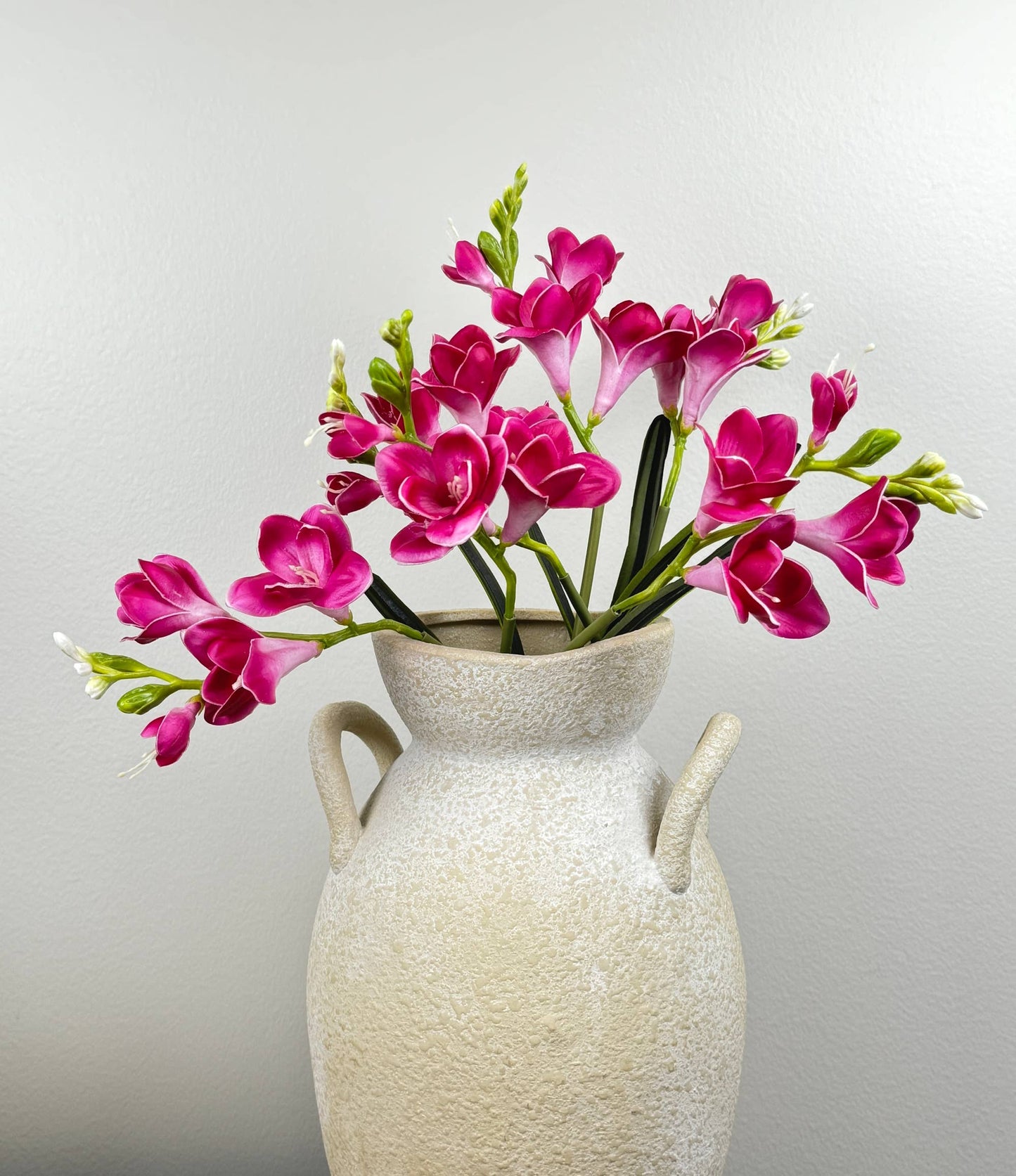 20" Lifelike Soft Real Touch Artificial Freesia-2 sprays: Soft Coral