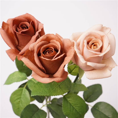 21.5" Ultra Realistic Faux Rose Stem–Moisturizing coating: Soft Yellow