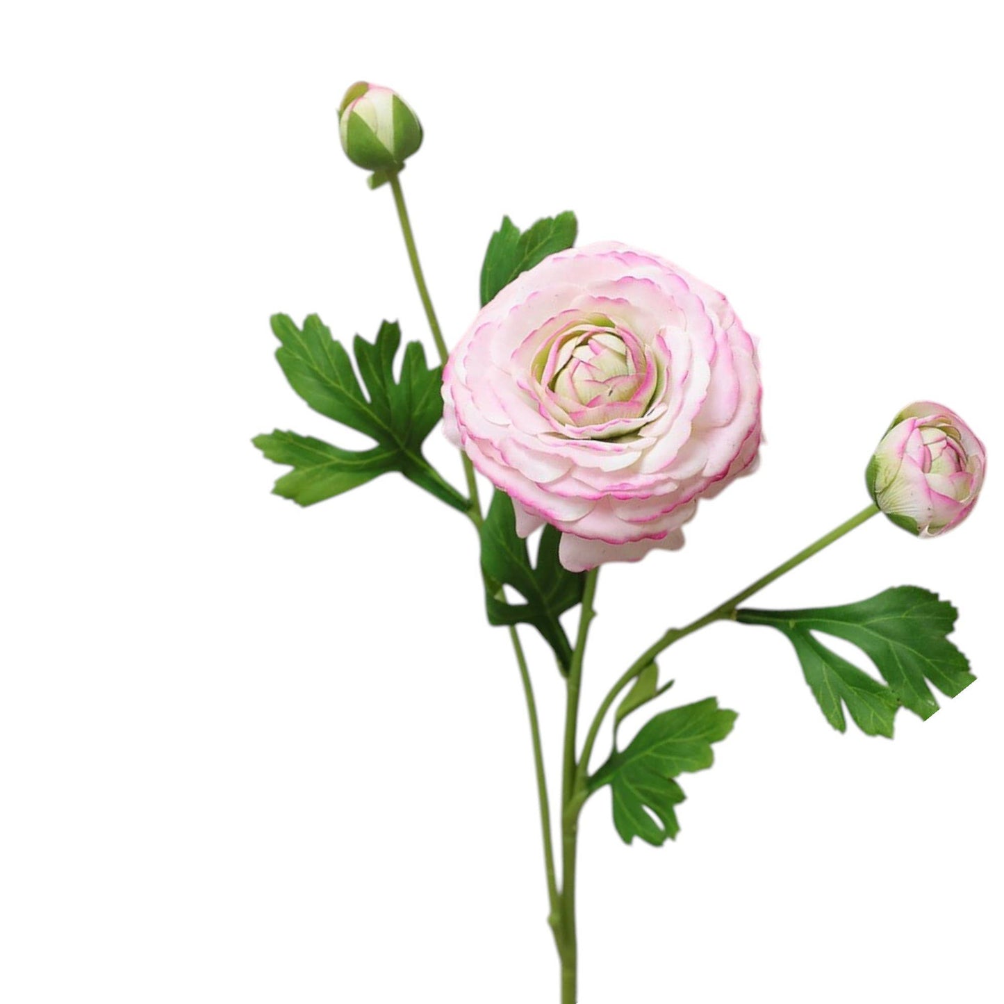 18"-Ultra Realistic Artificial Real Touch Ranunculus: Pale Pink