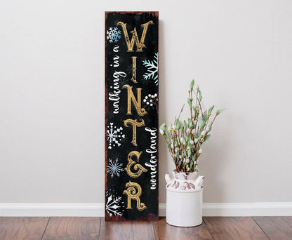 'Walking in a Winter Wonderland' Christmas Porch Sign