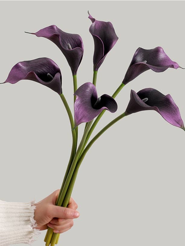 Artificial Calla lily,real touch home decor,faux flowers: Light purple