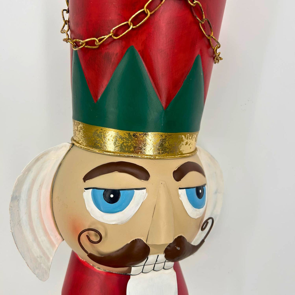 Regal Nutcracker Head Ornament Metal 20"