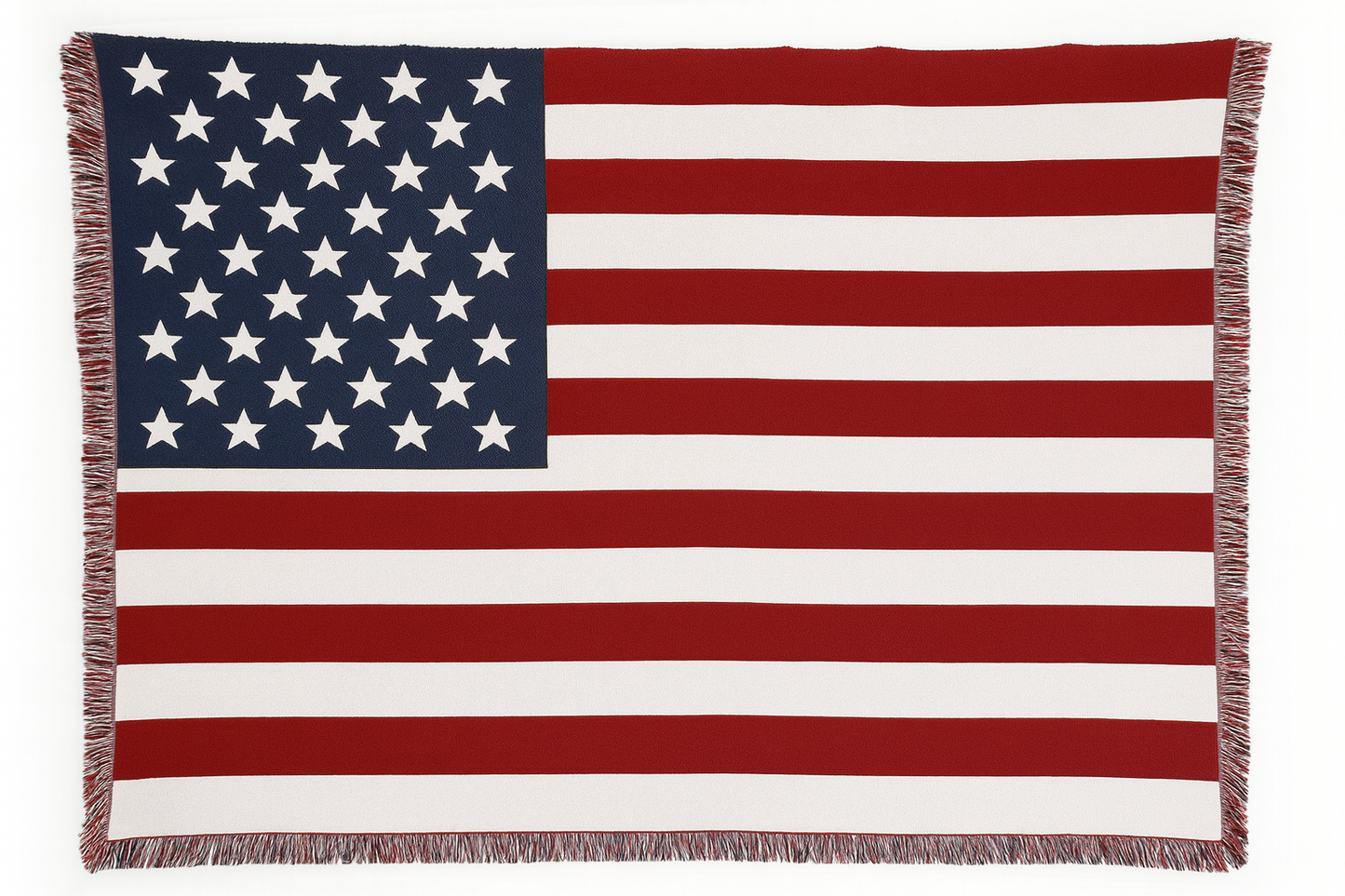 American Flag Tapesty Cotton Throw Blanket - 51"x71"