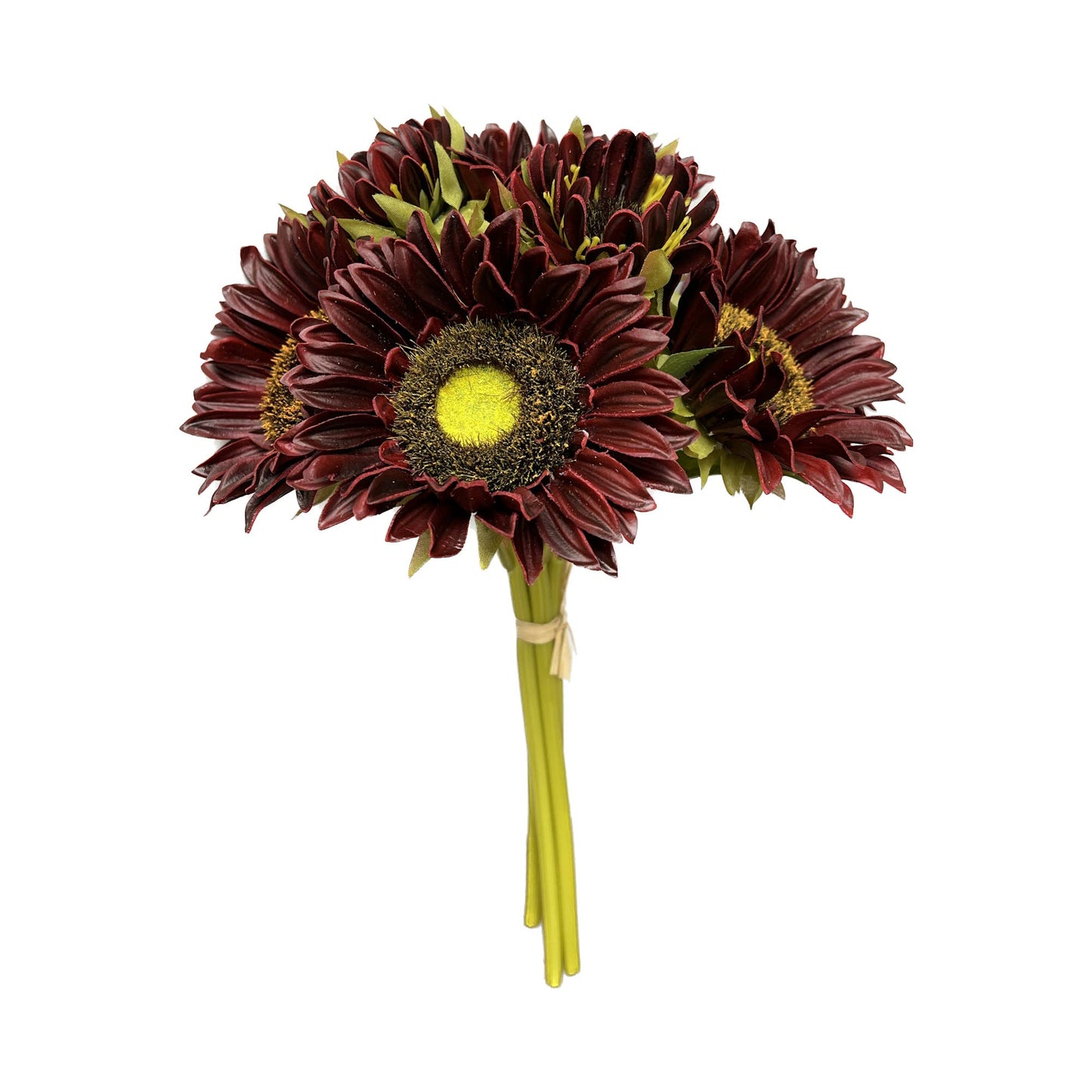 Pack of 7Stems-Rustic antique -Real Touch Sunflower Bouquet: Fall Orange
