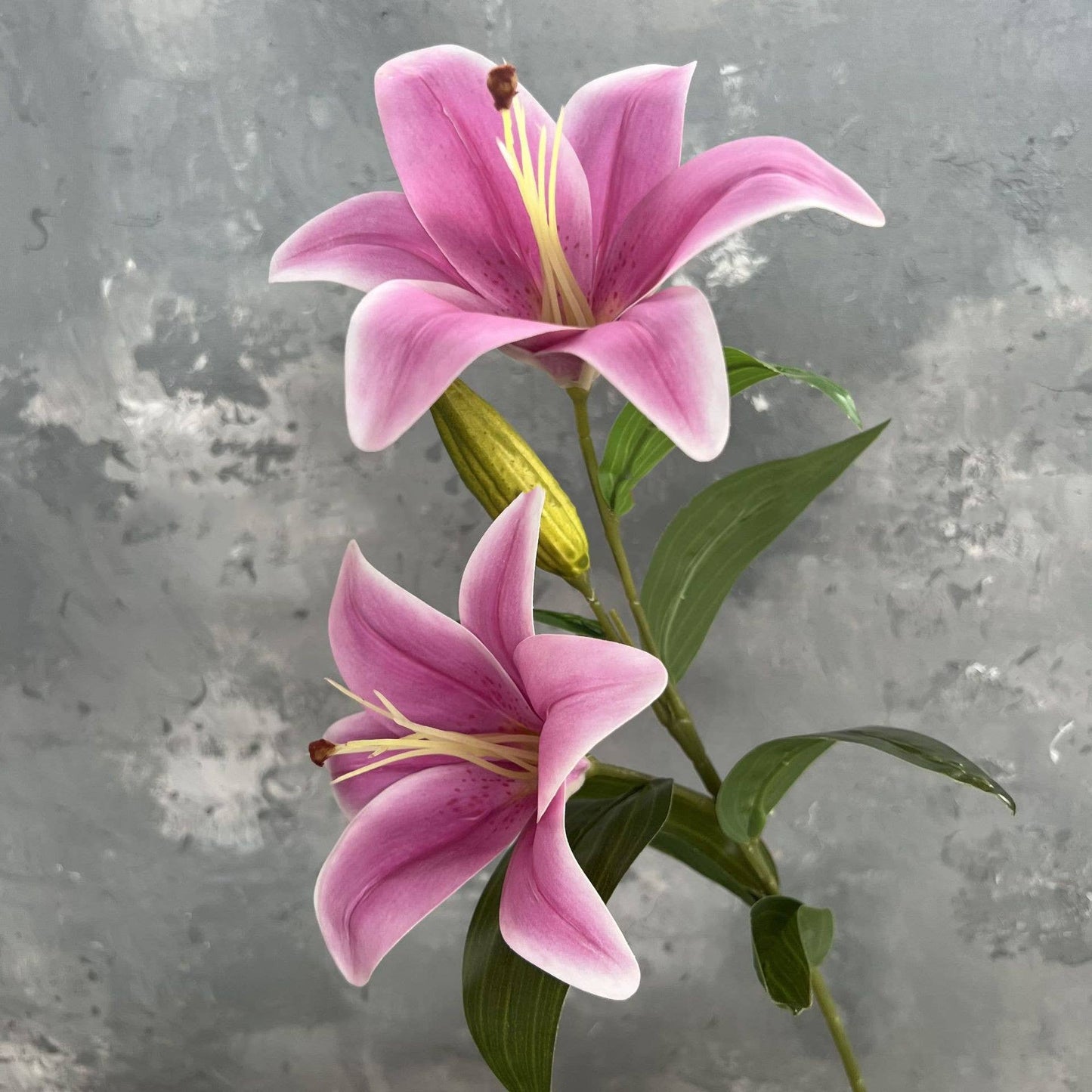 23''T Faux Nature Touch Lily Flower Stem, Autumn Lilies : White