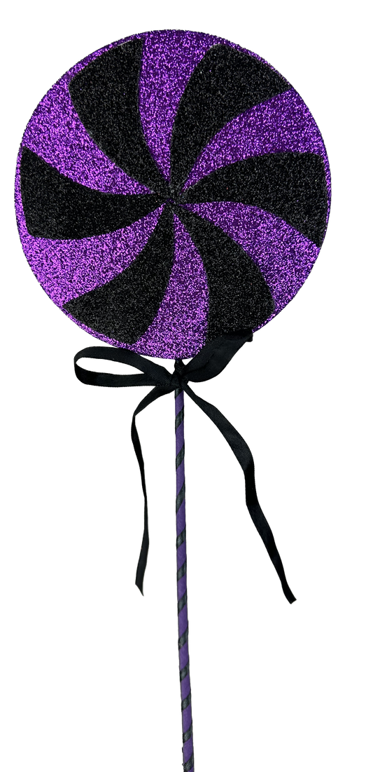 Black and Purple Lollipop Pick H18xDIA5 - 57046PU