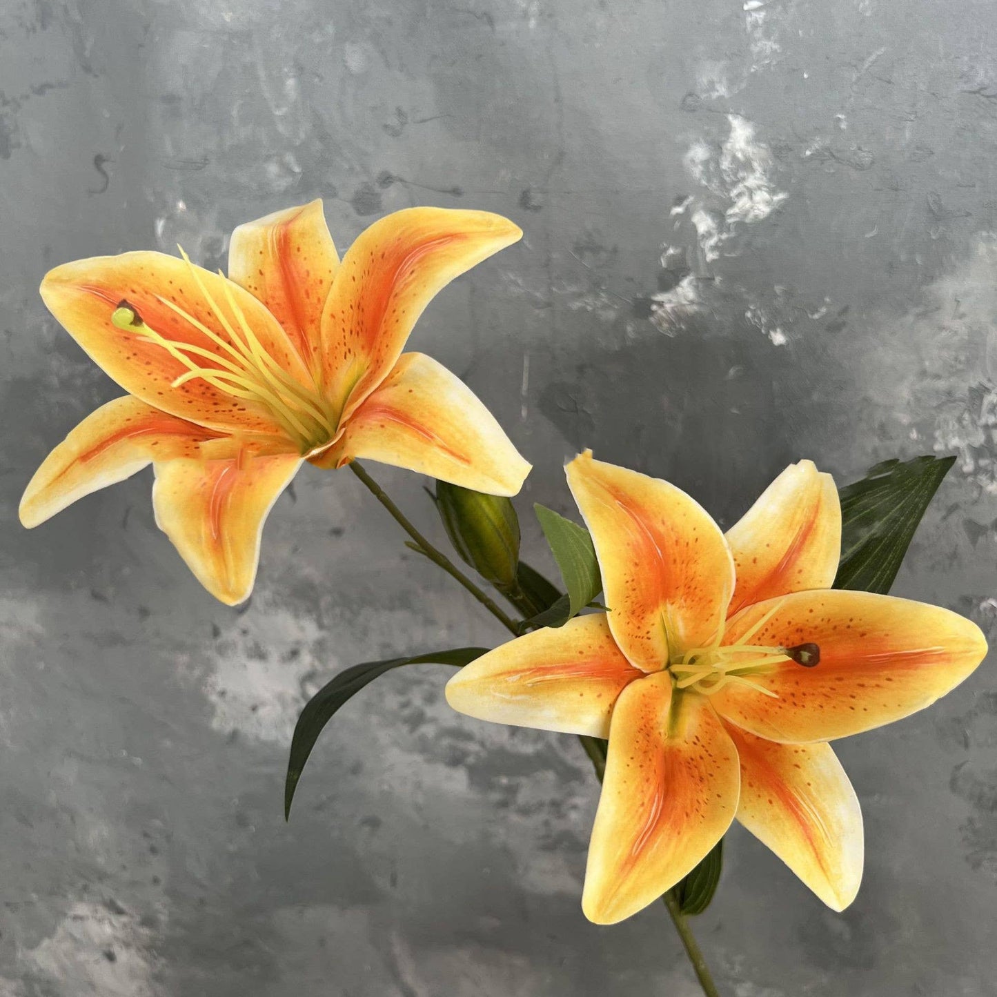 23''T Faux Nature Touch Lily Flower Stem, Autumn Lilies : White