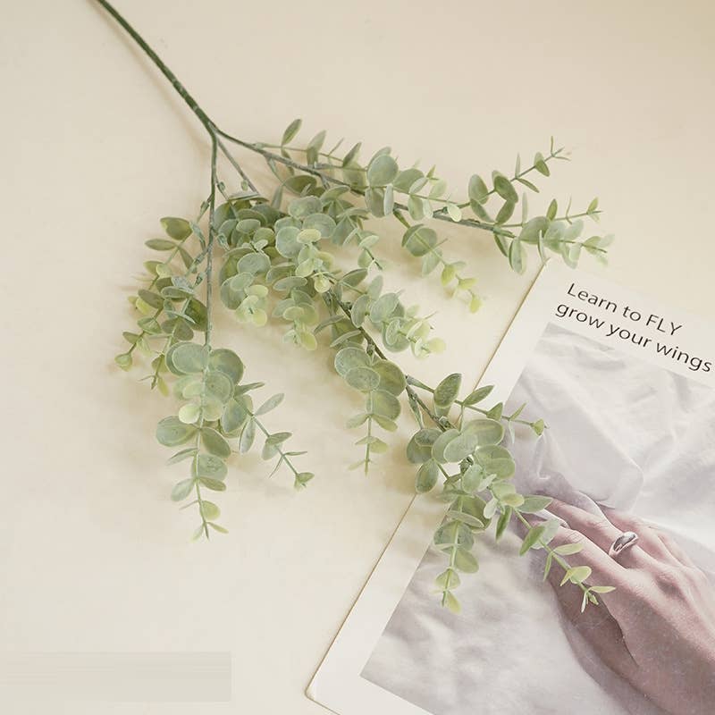 25"Artificial Spiral Eucalyptus Sprays : Green