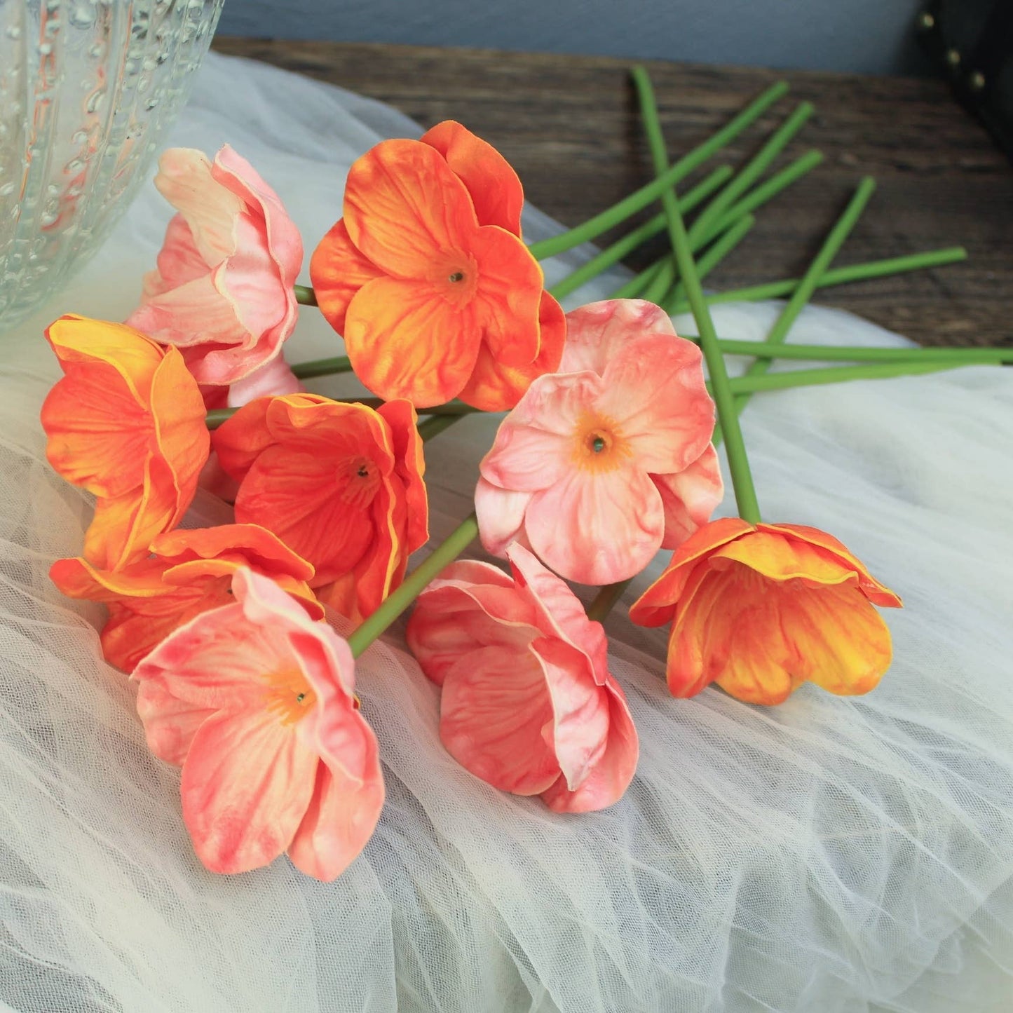 Artificial poppy flowers real touch faux flowers home decor: Yellow