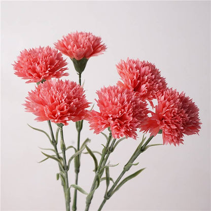19,6" real touch Carnati flower, Silk faux flowers for Mom: Red