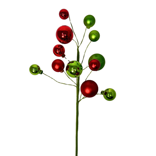 Elegant Ball Pick - Red/Apple Green 16"