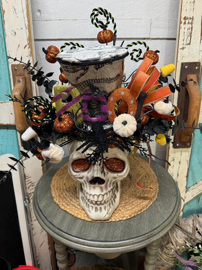 Skelton head centerpiece