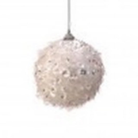 4 inch winter sequin ball tournament white - CancreekDesigns
