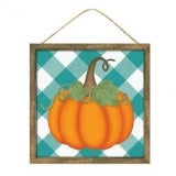 Craig Bachman 10 Sign: Short Pumpkin (Teal) Accent hanger - CancreekDesigns