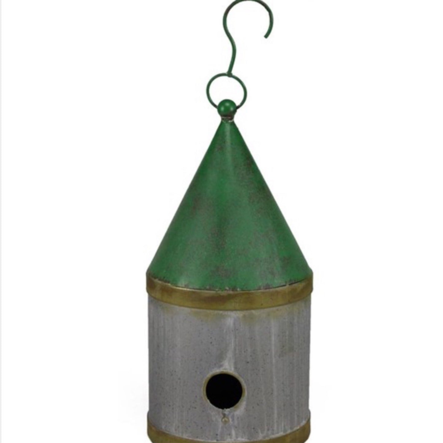 14.75"H x 7"Dia Metal Birdhouse - CancreekDesigns