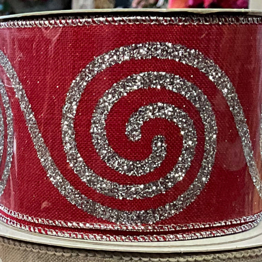 Red with silver swirl 2.5” - CancreekDesigns