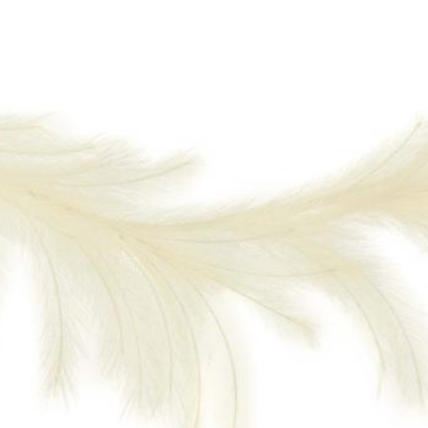 6'L Fabric Grass Plume Garland cream color - CancreekDesigns