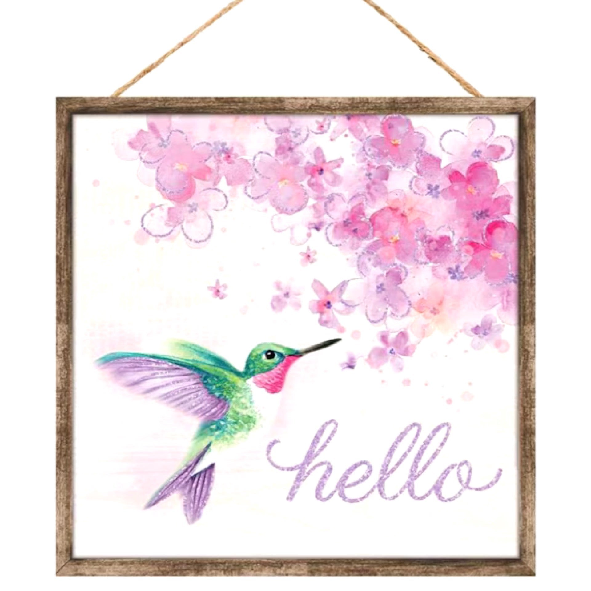 Hello hummingbird sign - CancreekDesigns