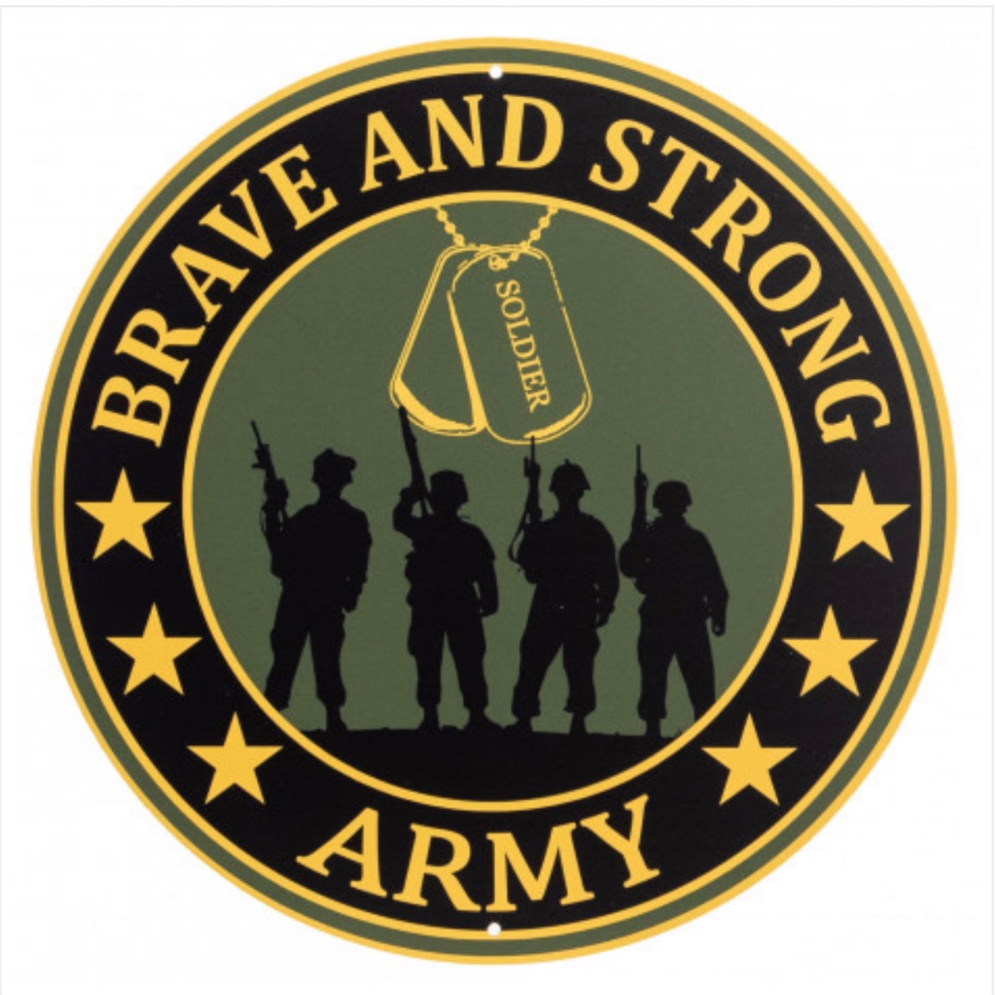 Brave And Strong Army 6" - CancreekDesigns