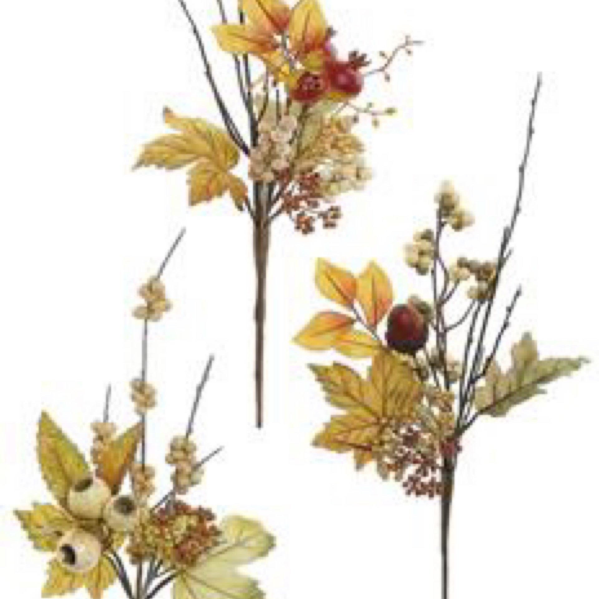 Mixed Berry & Autumn FOLIAGE PICK, 14"; 3 ASST, - CancreekDesigns