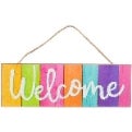 Craig Bachman 15” Sign: Multicolor Welcome Fence: Ap801617 - CancreekDesigns