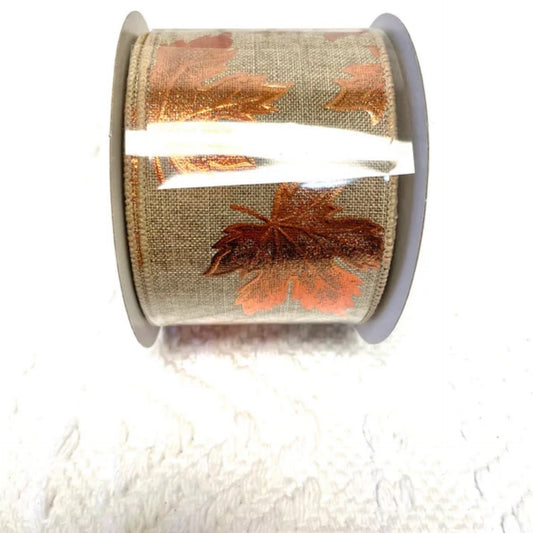 Copper leaf fall 2 1/2” x 10 yards - CancreekDesigns