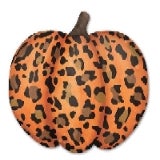 12 L Metal/Embossed Leopard Spot Pumpkin - CancreekDesigns