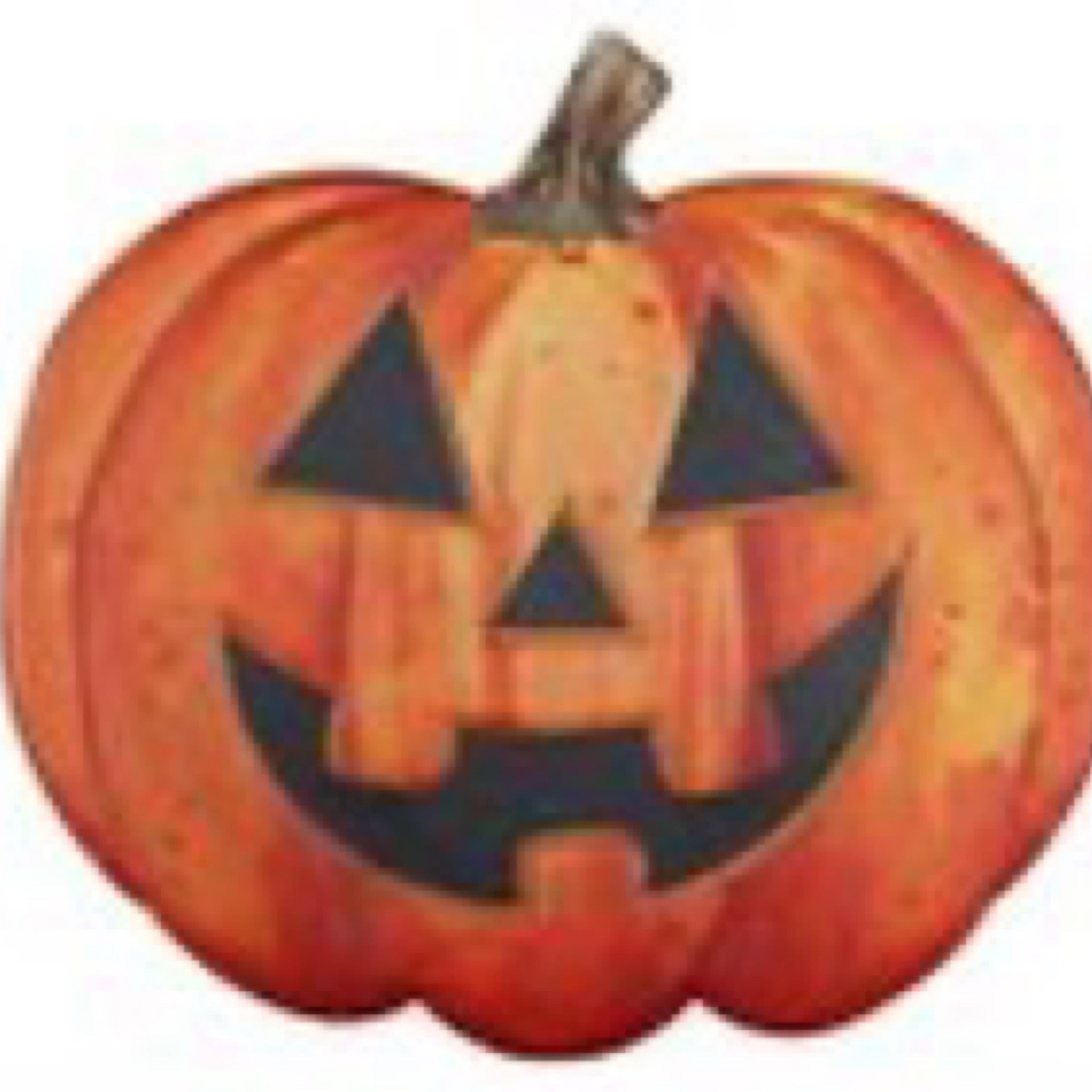 12"L X 11"H METAL JACK-O-LANTERN SIGN - CancreekDesigns