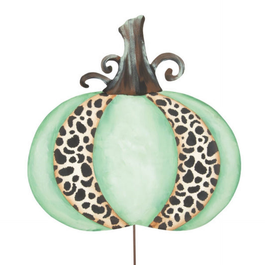 Mint And Leopard Stripped Pumpkin - CancreekDesigns