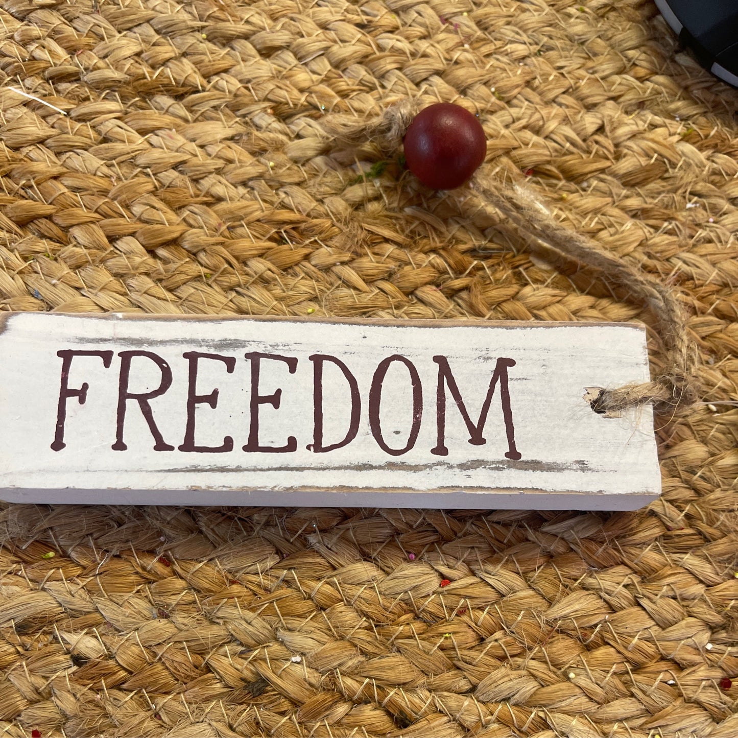 Freedom wooden block - CancreekDesigns