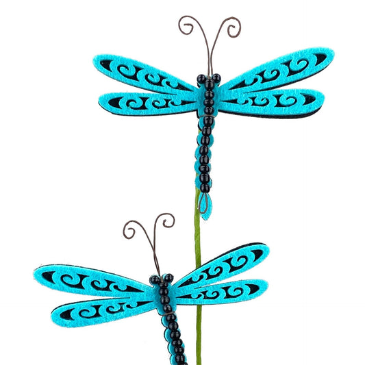 Blue dragonfly x 2 - CancreekDesigns