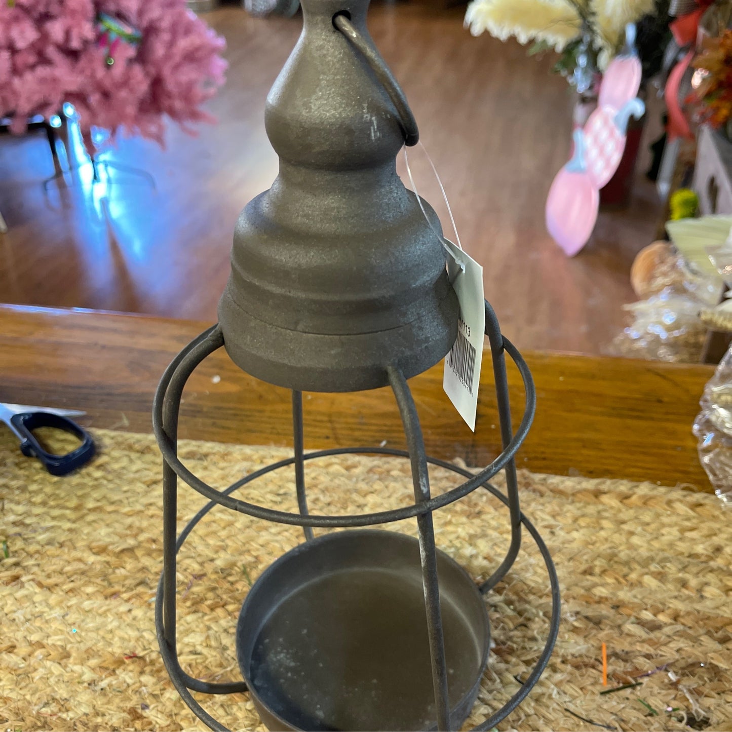 Metal candleholder 7.25” x 7.25” x 12.2” - CancreekDesigns