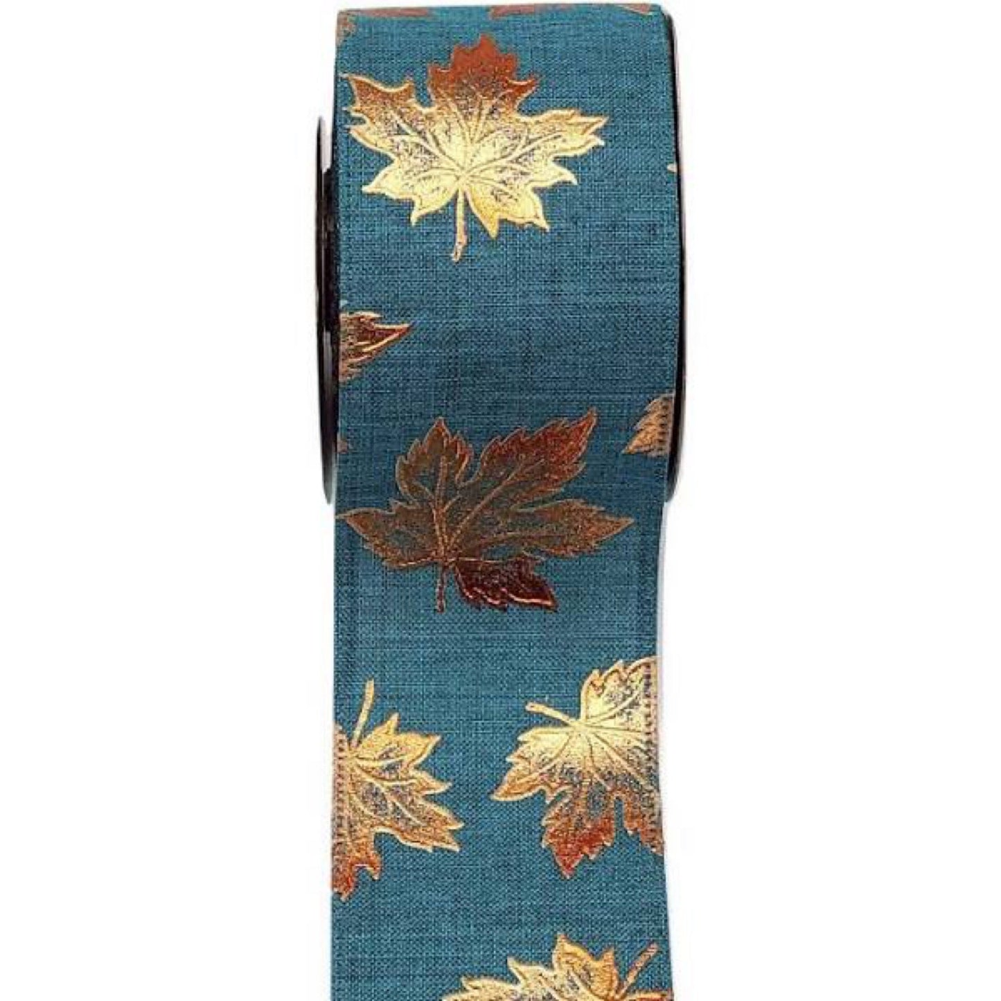 Teal fall copper leaf - CancreekDesigns