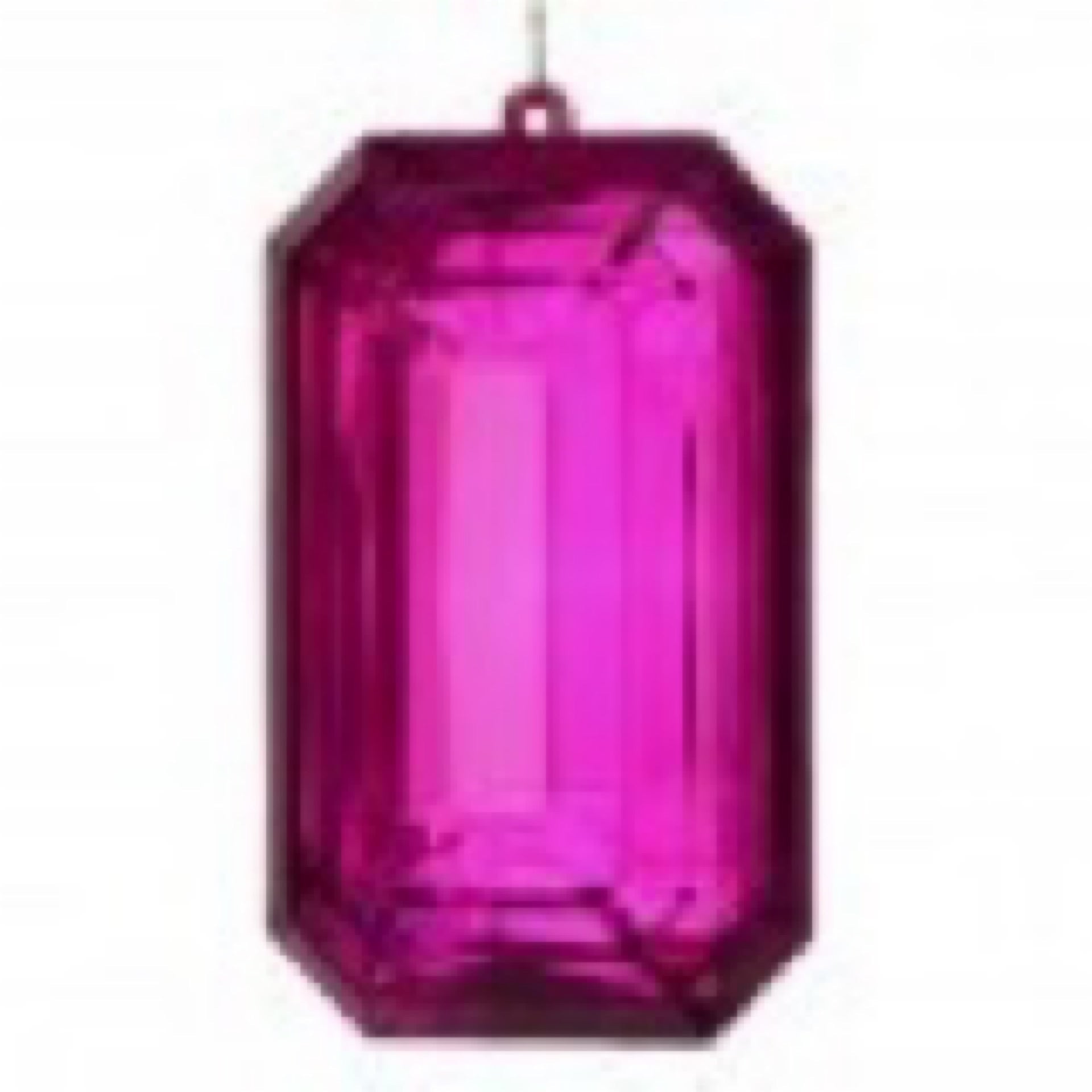 9 inch acrylic emerald cut, jewel, fuchsia - CancreekDesigns