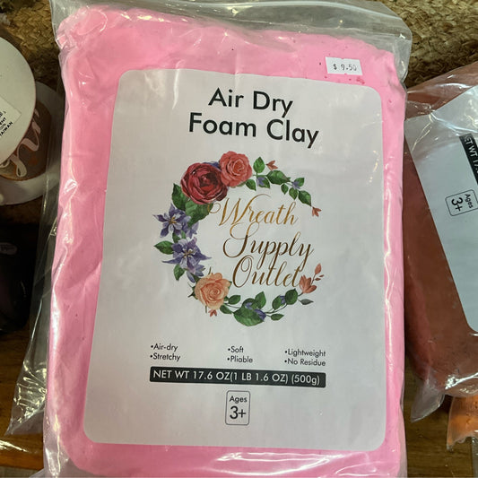 Air dry foam clay, pink - CancreekDesigns