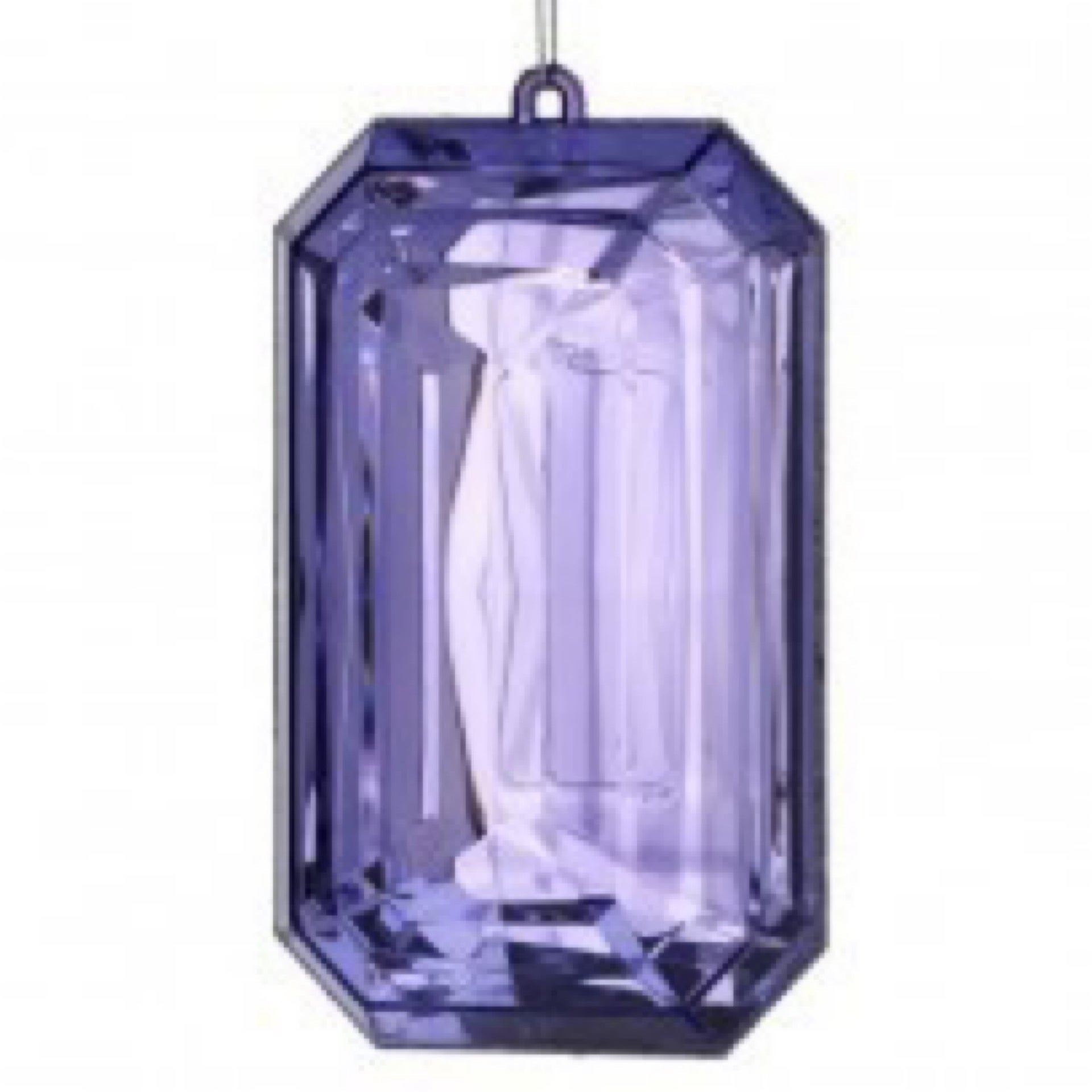 9” Acrylic Emerald Cut Precious Gem Ornament Purple - CancreekDesigns