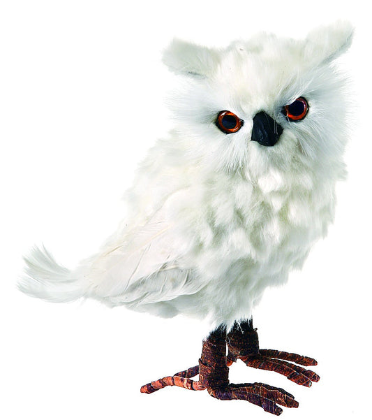 WHITE FEATHER OWL 11" - CancreekDesigns