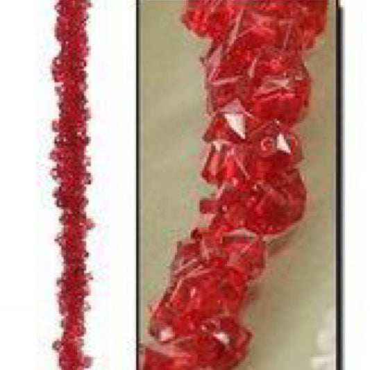 Icicle ornament, 20 “ red - CancreekDesigns