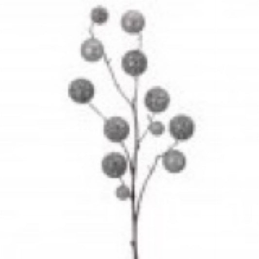 42 inch glitter and SQL ball spray silver - CancreekDesigns