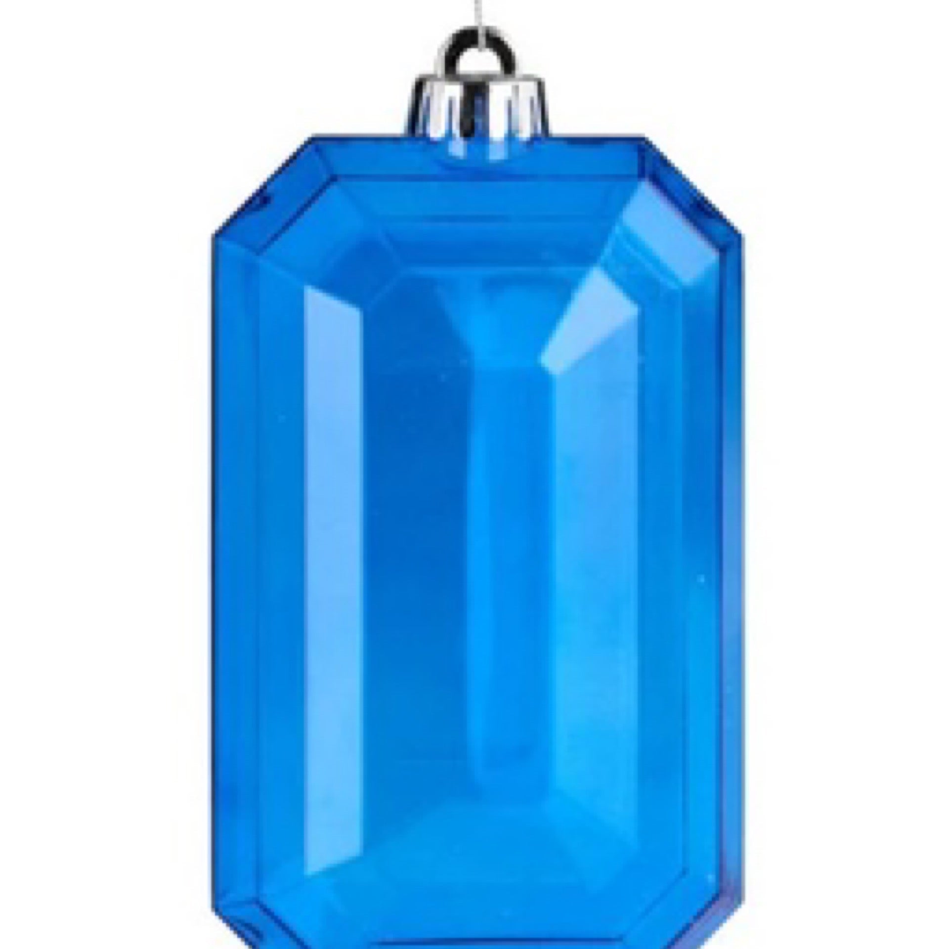 5"L RECTANGLE GEM ORNAMENT - ROYAL BLUE - CancreekDesigns