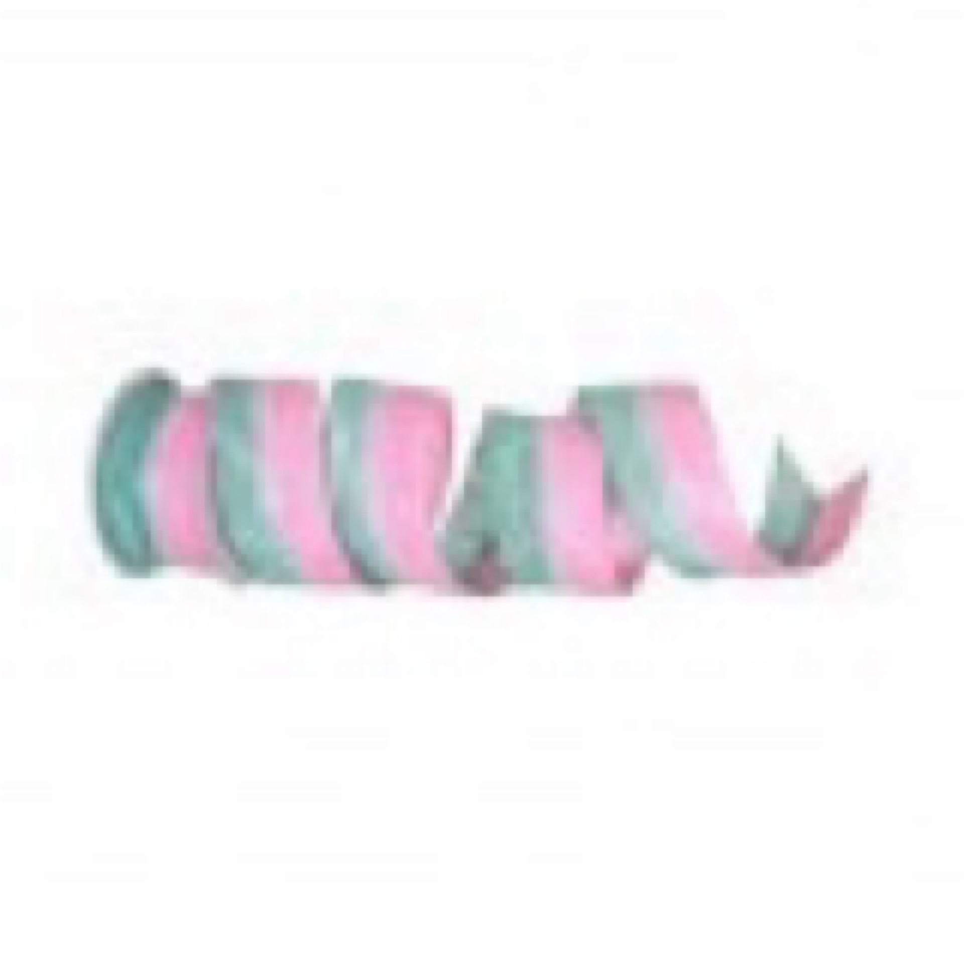 2.5” x 10 yards pink green candy stripe wired ribbon. - CancreekDesigns
