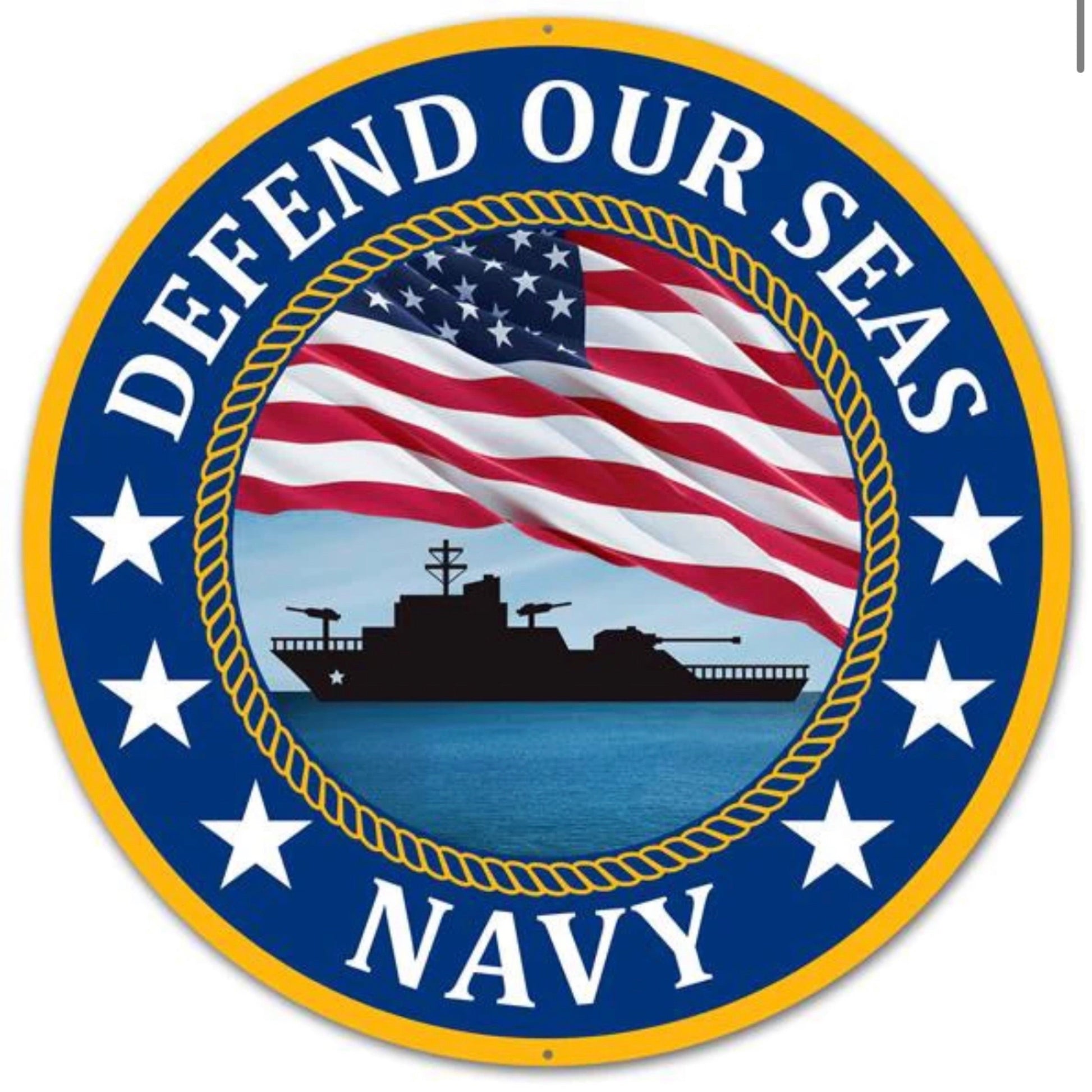 Defend Our Seas Navy 6" - CancreekDesigns