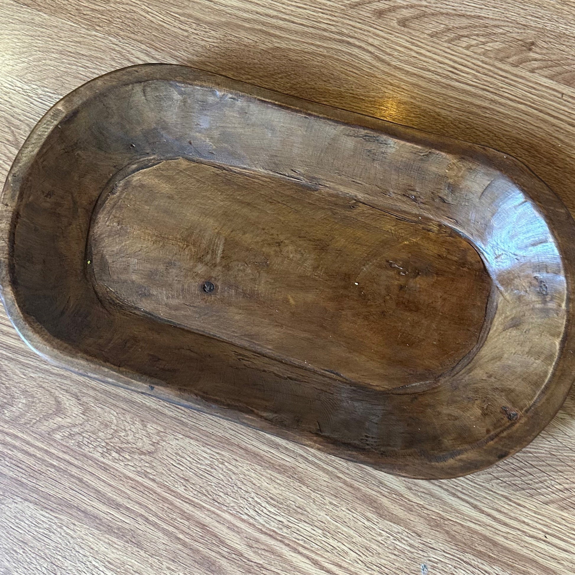 Rustic Dough Bowl Regular Carved - CancreekDesigns