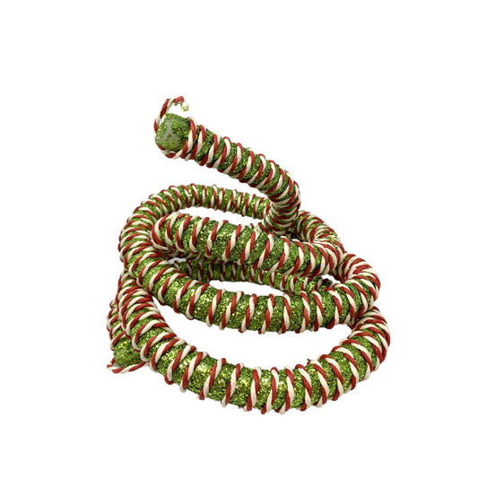 David Christopher's Collection - 72" Festive Curly Rope Garland - Green/Red/White - CancreekDesigns