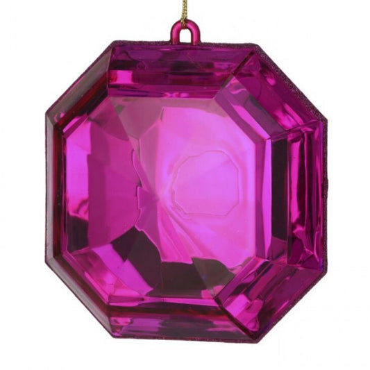 6”acrylic square precious gem ornament fuchsia - CancreekDesigns