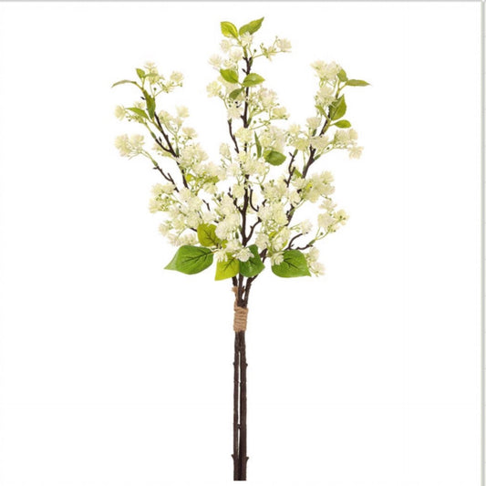 24" Mini Blossom Bundle x3  White - CancreekDesigns
