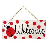 Welcome Door Wall Wreath Decoration Indoor Outdoor Colorful Wood Metal 13.7 6 - CancreekDesigns