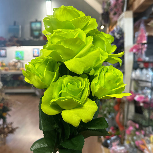 neon green roses - CancreekDesigns